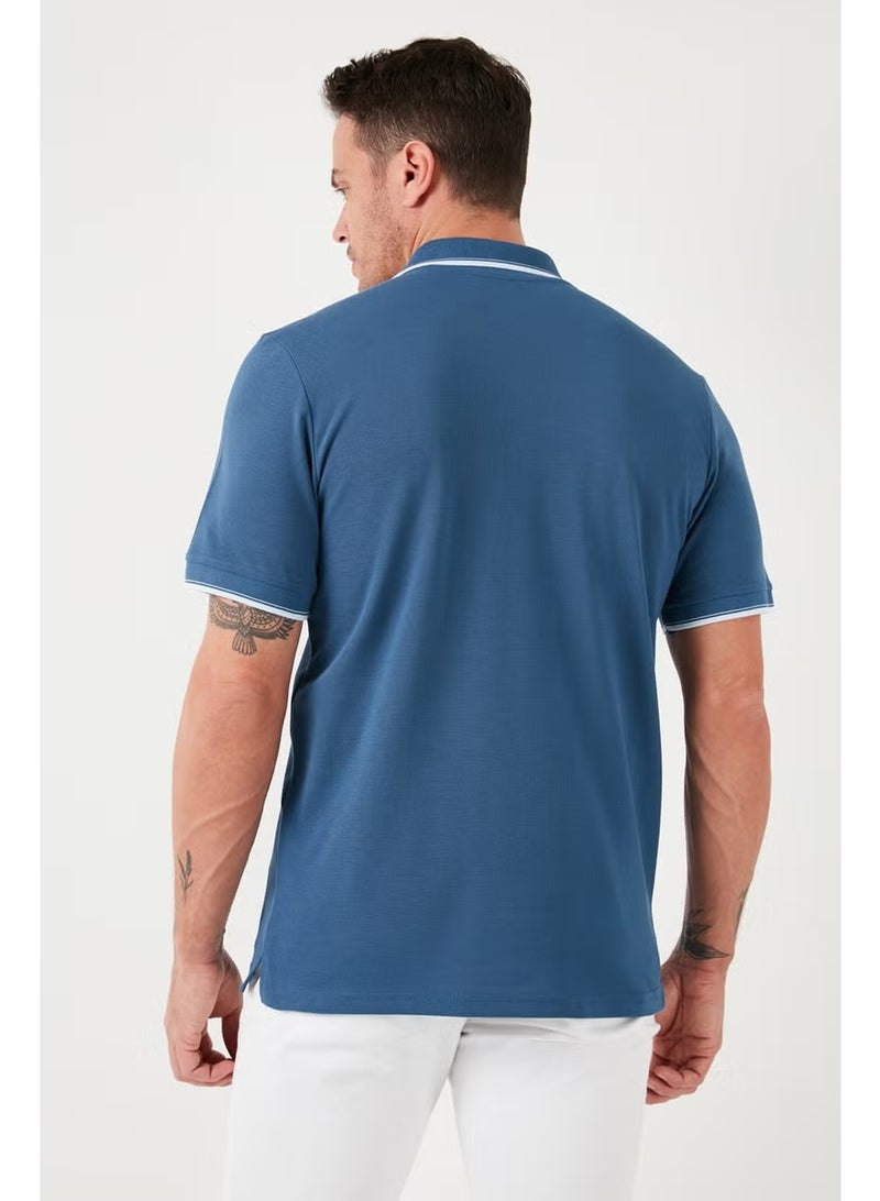 Buratti Cotton Buttoned Slim Fit Polo T Shirt Men's Polo T Shirt 5902118 - Image 5